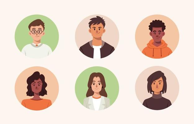 User Avatars — Customizable Vector Profile Pictures