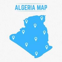 Algeria Simple Map With Map Icons vector