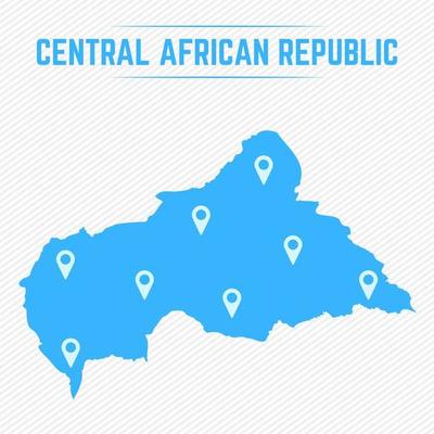 Central African Republic Simple Map With Map Icons