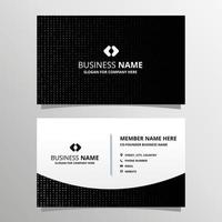 Abstract Black and White Halftone Business Card Template vector