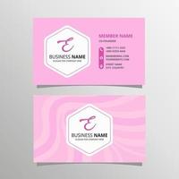 Abstract Pink Curved Business Card Template vector