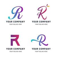 Collection of R Logo Templates vector