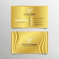 Gold Wave Business Card Template vector