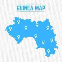 Guinea Simple Map With Map Icons vector