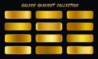 Golden Gradients Swatches Set vector