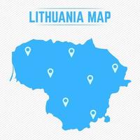 Lithuania Simple Map With Map Icons vector