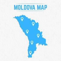 Moldova Simple Map With Map Icons vector