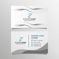 Simple White Business Card Template With Abstract Shapes vector