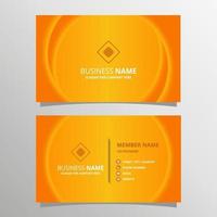 Shiny Wave Yellow Business Card Template vector