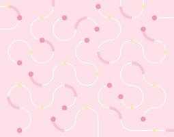 Pink soft colored pattern background. A thin curve is meandering. Simple pattern design template. vector