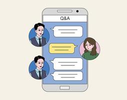 Mobile text message. hand drawn style vector design illustrations.