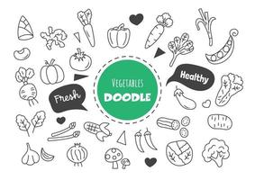 vegetables kawaii doodle vector