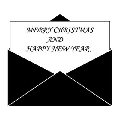 Simple illustration of Christmas letter Concept for Christmas holiday