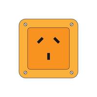 Simple illustration of socket plug icon isolated on background vector