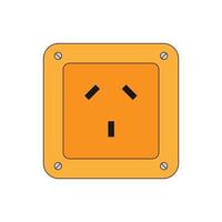 Simple illustration of socket plug icon isolated on background vector