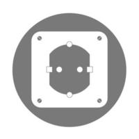 Simple illustration of socket plug icon isolated on background vector