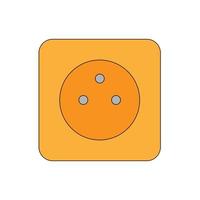 Simple illustration of socket plug icon isolated on background vector
