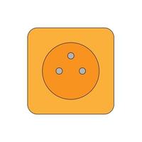 Simple illustration of socket plug icon isolated on background vector