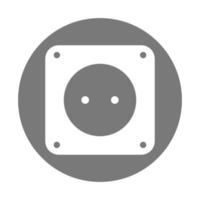 Simple illustration of socket plug icon isolated on background vector