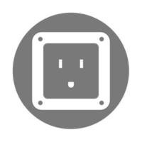 Simple illustration of socket plug icon isolated on background vector