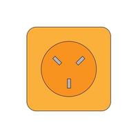 Simple illustration of socket plug icon isolated on background vector