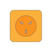 Simple illustration of socket plug icon isolated on background vector