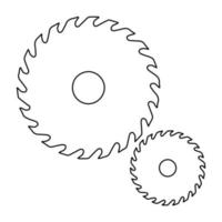 Circular saw simple icon vector