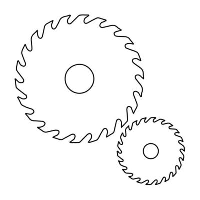 Circular saw simple icon