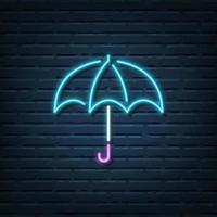 umbrella neon sign vector