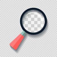 Magnifying glass with long shadow black,Simple design style.vector illustration vector