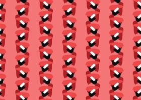 Vector texture background, seamless pattern. Hand drawn, red, black, white colors.