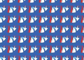 Vector texture background, seamless pattern. Hand drawn, blue, red, white colors.