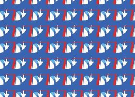 Vector texture background, seamless pattern. Hand drawn, blue, red, white colors.