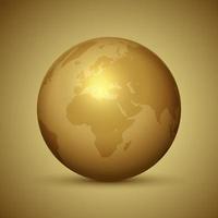 golden globe background vector