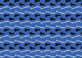 Vector texture background, seamless pattern. Hand drawn, blue, black, white colors.