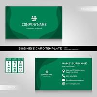 Green modern name and business card template Bundle with 3 icon set vector