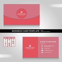 Pink modern name and business card template Bundle with 3 icon set vector