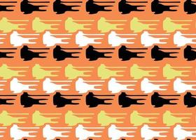 Vector texture background, seamless pattern. Hand drawn, orange, yellow, black, white colors.