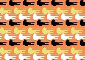 Vector texture background, seamless pattern. Hand drawn, orange, yellow, black, white colors.