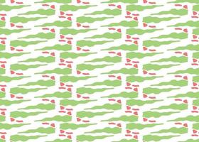 Vector texture background, seamless pattern. Hand drawn, green, red, white colors.
