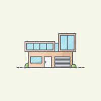 House building vector icon illustration