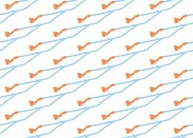Vector texture background, seamless pattern. Hand drawn, blue, orange, white colors.