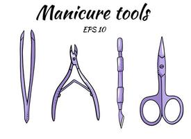 A set of manicure tools vector