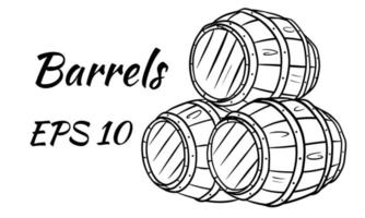 Barrel for wine or beer. vector