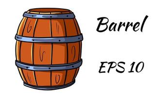 barril para vino o cerveza. vector