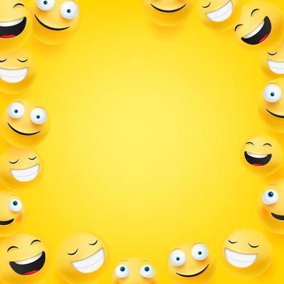 Laughing emoji. Social media message vector background. Copy space for a  text 2294580 Vector Art at Vecteezy