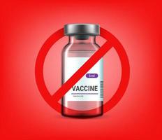 No vaccination. Covid dissident concept vector