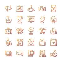 Set of Startup icons with gradient style. vector