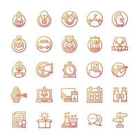 Set of Startup icons with gradient style. vector