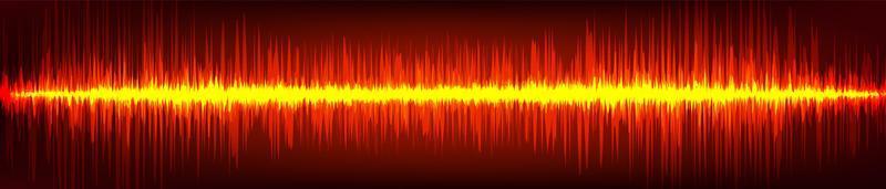 Red Flame Digital Sound Wave on Brown Background,Technology Wave concept,design for music studio and science,Vector Illustration. vector